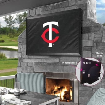Black Minnesota Twins 60" x 37" TV Cover