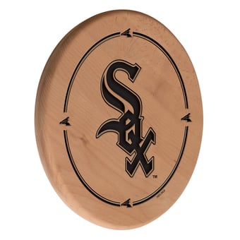 Natural Chicago White Sox 13" Laser Engraved Solid Wood Sign