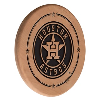 Natural Houston Astros 13" Laser Engraved Solid Wood Sign