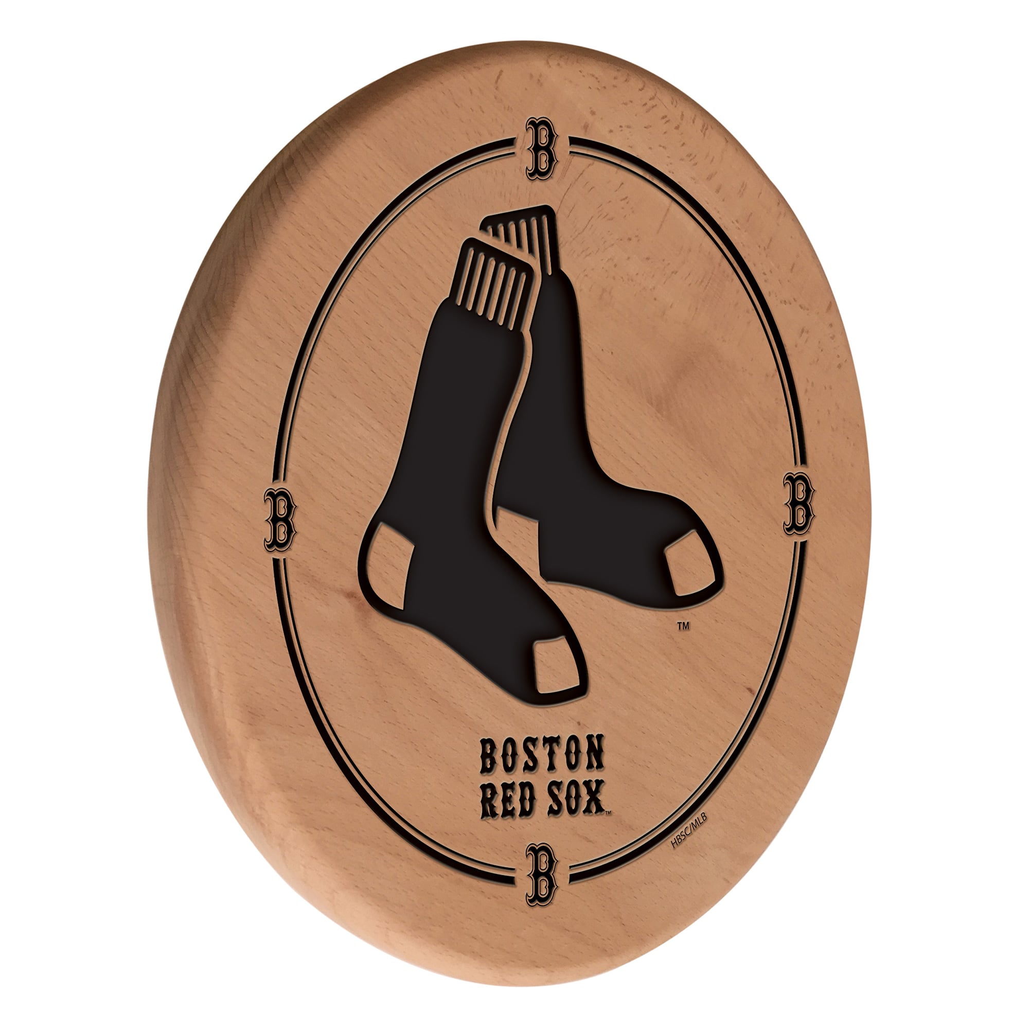 Natural Boston Red Sox 13" Laser Engraved Solid Wood Sign