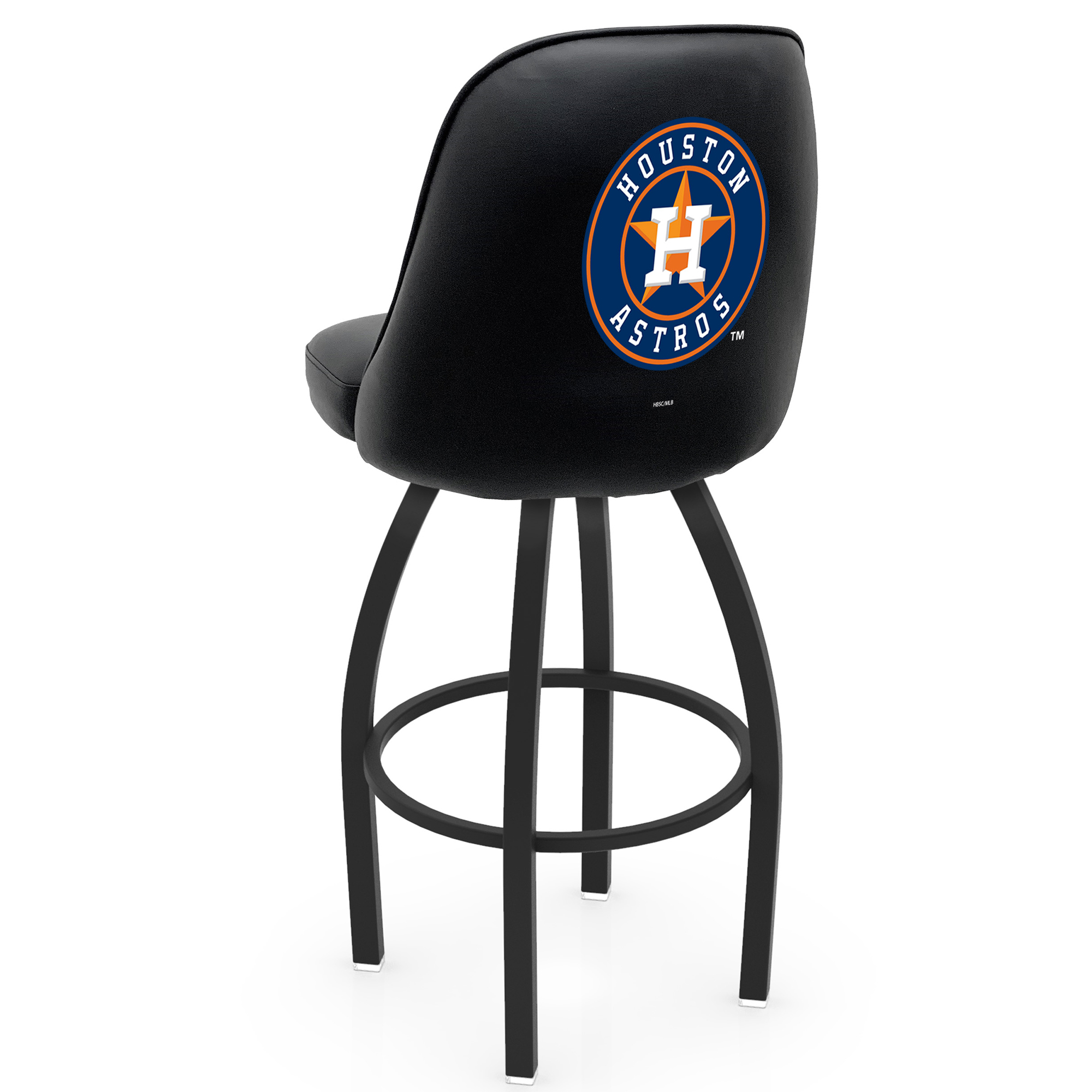 Black Houston Astros 36" Swivel Bucket Seat Bar Stool