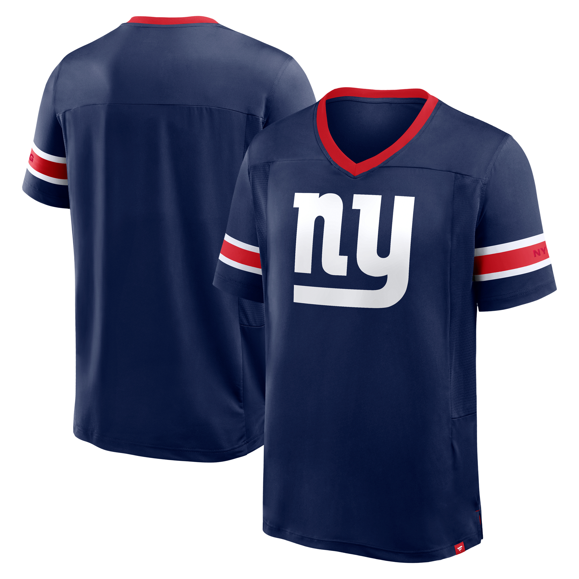 Men's Fanatics Navy New York Giants Hometown Premium Hashmark V-Neck T-Shirt