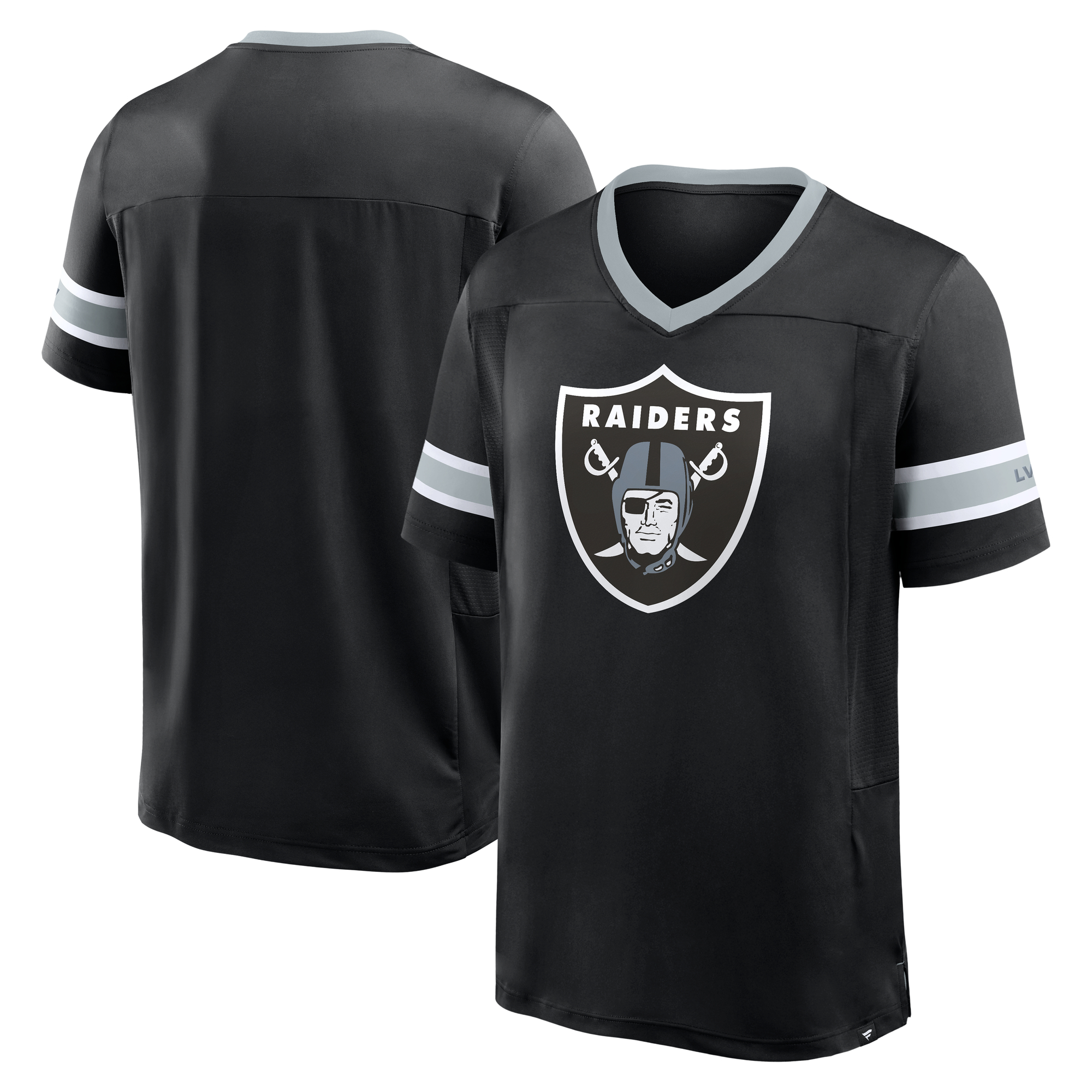 Men's Fanatics Black Las Vegas Raiders Hometown Premium Hashmark V-Neck T-Shirt