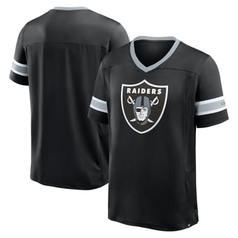 Men's Fanatics Black Las Vegas Raiders Hometown Premium Hashmark V-Neck T-Shirt