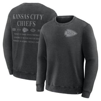 Men's Fanatics Black Kansas City Chiefs Deep Route Pullover Sweatshirt