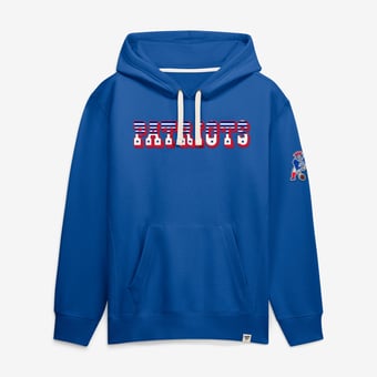 Men's Fanatics Royal New England Patriots New Horizons Heritage Pullover Hoodie