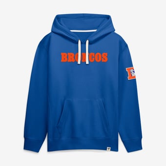 Men's Fanatics Royal Denver Broncos New Horizons Heritage Pullover Hoodie