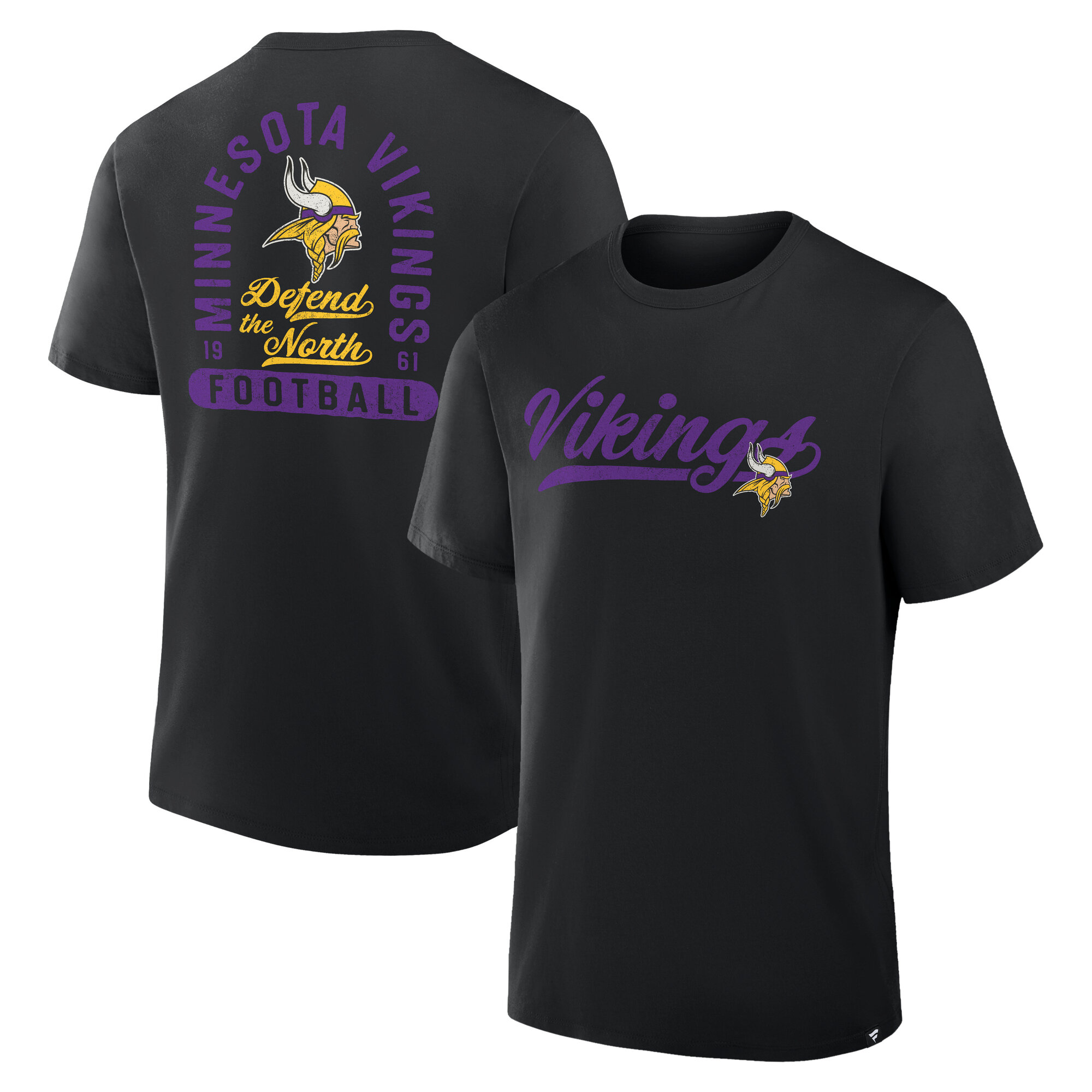 Men's Fanatics Black Minnesota Vikings Fluid Motion Legacy T-Shirt