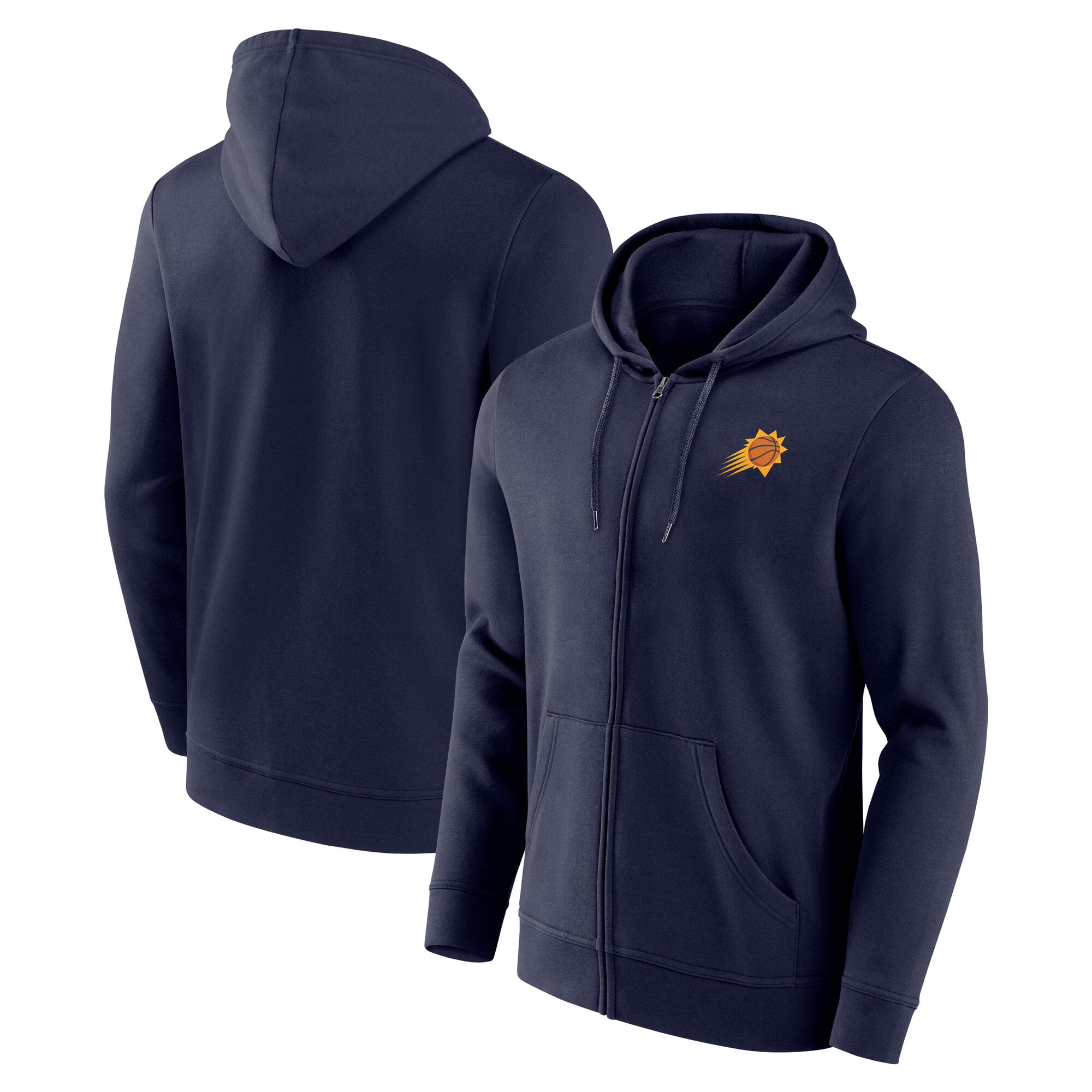 Sweat à capuche avec fermeture éclair complète avec logo principal des Phoenix Suns - Hommes