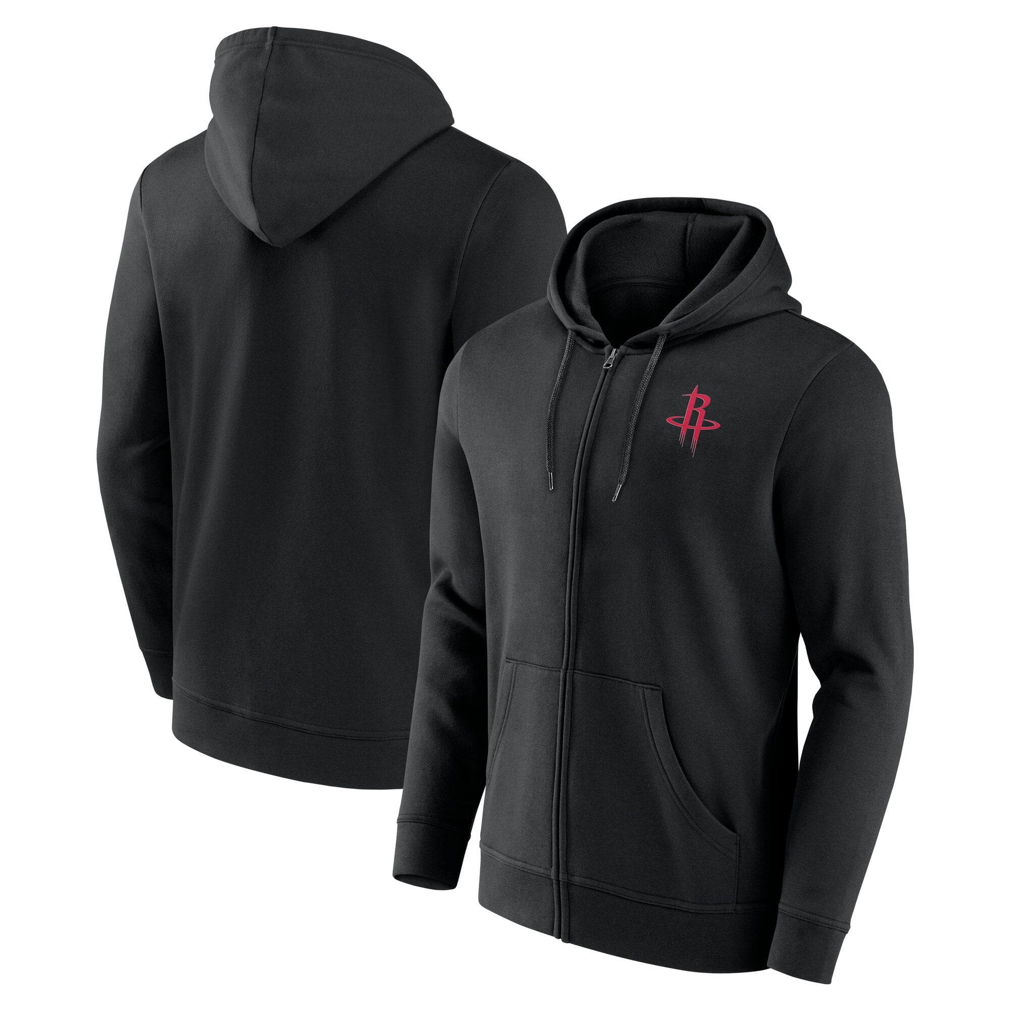 Sweat à capuche avec fermeture éclair complète avec logo principal des Houston Rockets - Hommes