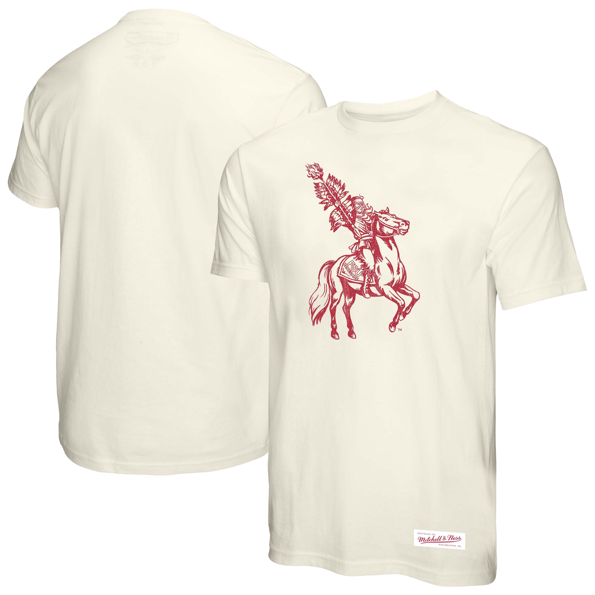 Men’s Mitchell & Ness Cream Florida State Seminoles Vintage Tone T-Shirt Men’s Mitchell & Ness Cream Florida State Seminoles Vintage Tone T-Shirt