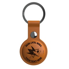 Keyscaper Brown San Jose Sharks Personalized AirTag Holder