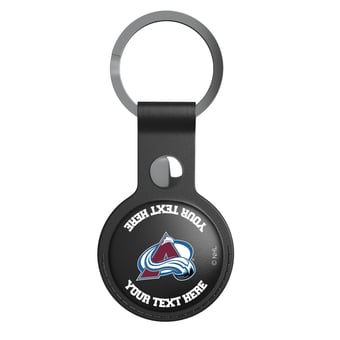 Keyscaper Colorado Avalanche Personalized Black Leatherette AirTag Holder