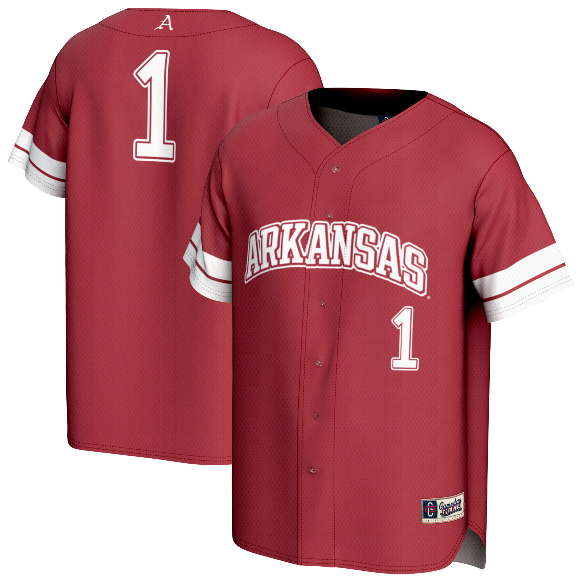 Youth GameDay Greats #1 Cardinal Arkansas Razorbacks Lightweight Collegiate Baseball Fashion Jersey Youth GameDay Greats #1 Cardinal Arkansas Razorbacks Lightweight Collegiate Baseball Fashion Jersey