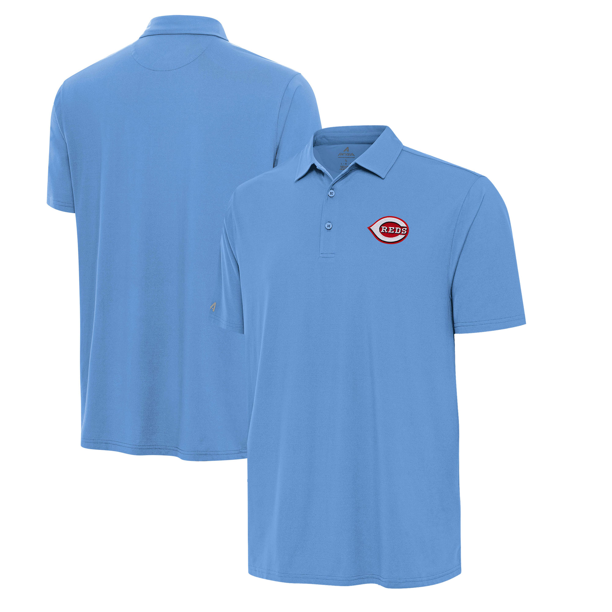 Men’s Antigua Powder Blue Cincinnati Reds Era Polo Men’s Antigua Powder Blue Cincinnati Reds Era Polo