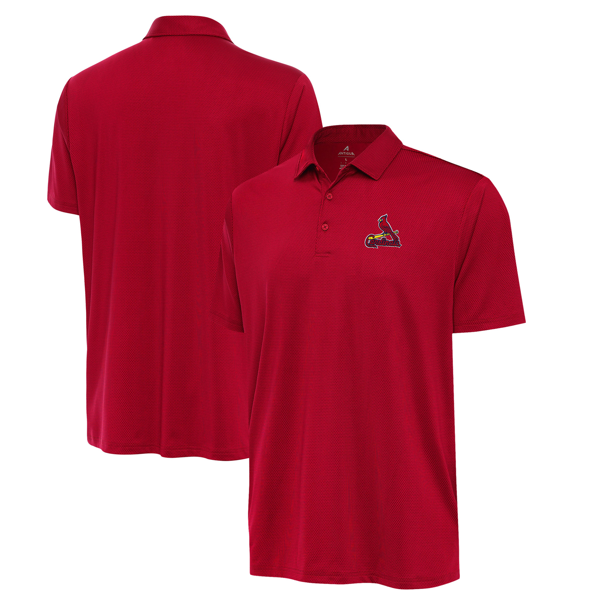 Men’s Antigua Red St. Louis Cardinals Eclipse Polo Men’s Antigua Red St. Louis Cardinals Eclipse Polo