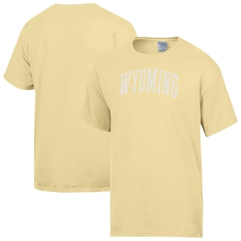 Men's ComfortWash  Yellow Wyoming Cowboys Distressed Arch T-Shirt