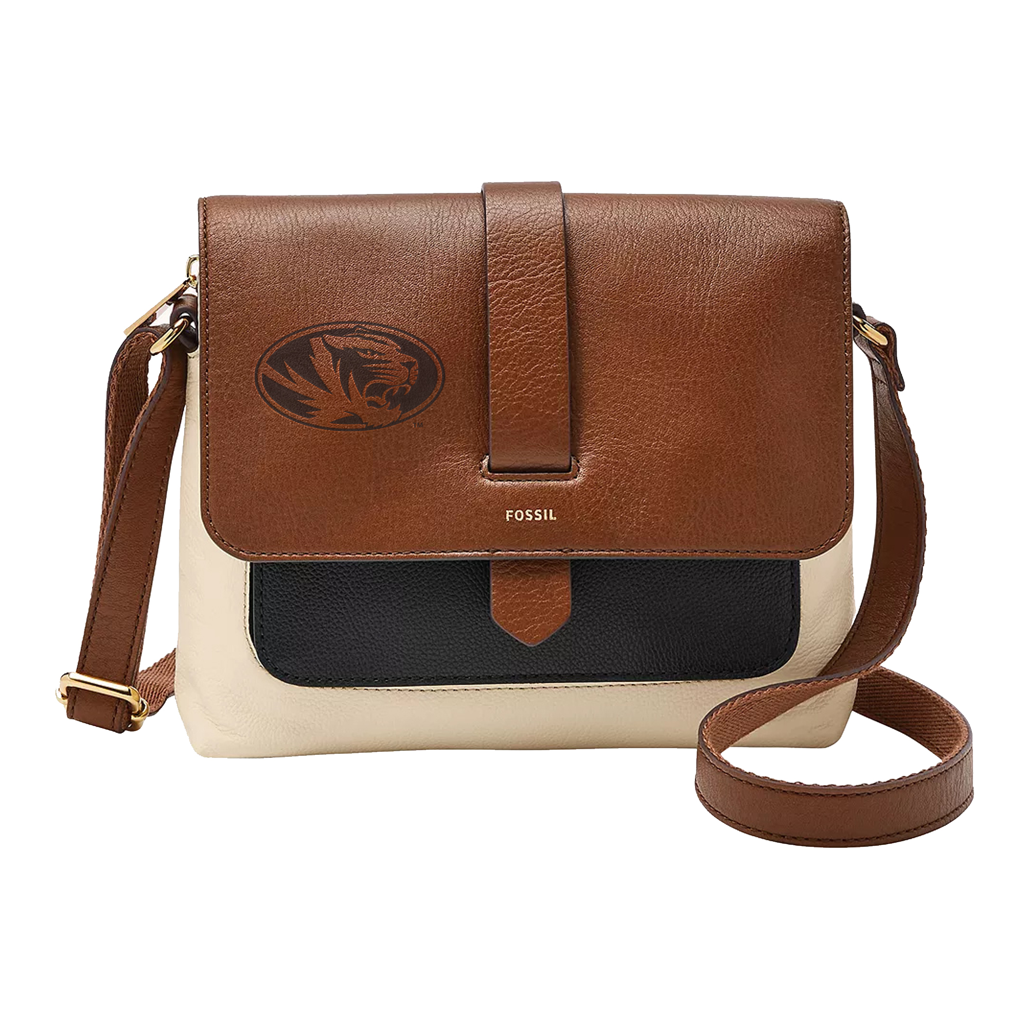 Fossil Missouri Tigers Kinley Leather Small Crossbody Bag
