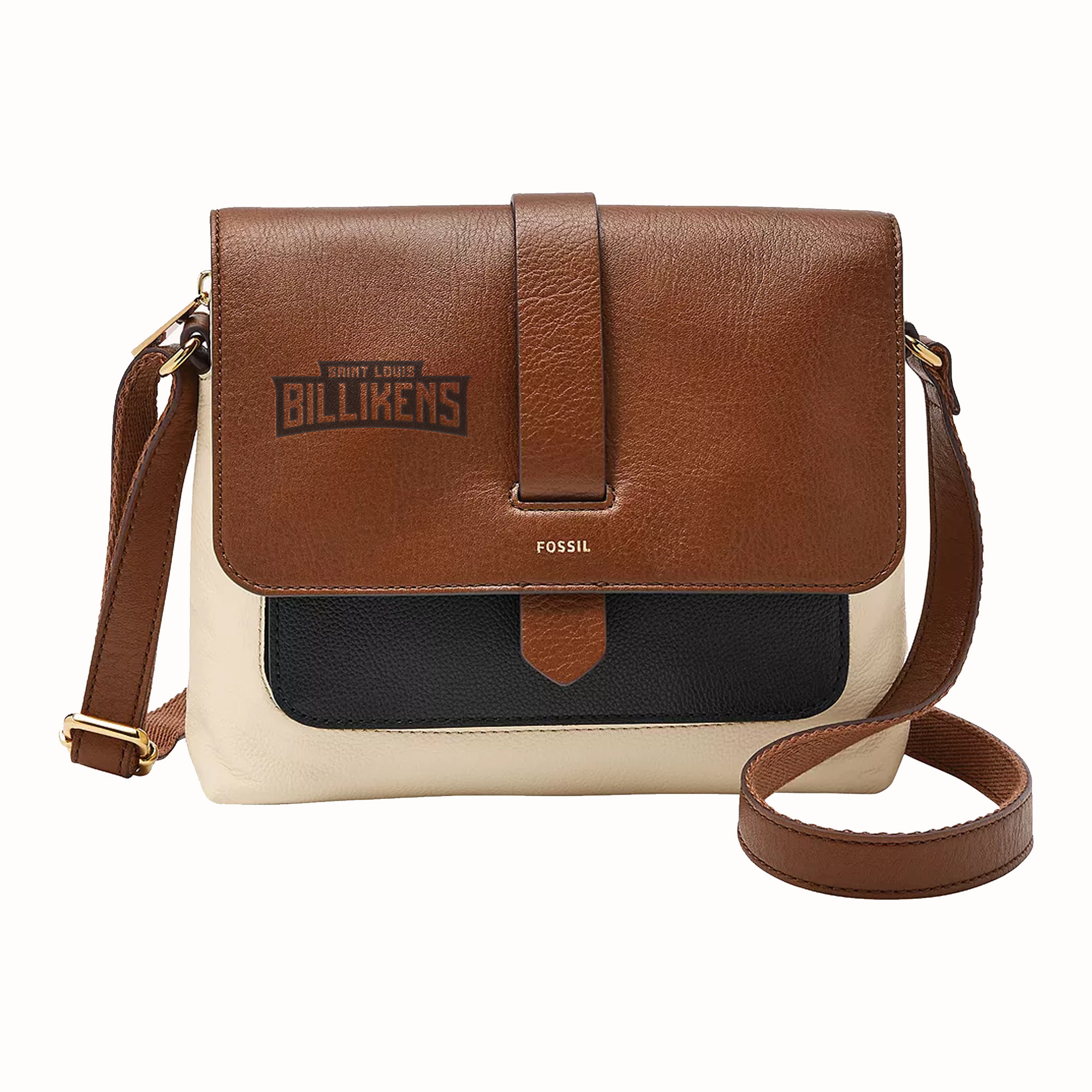 Fossil Saint Louis Billikens Kinley Leather Small Crossbody Bag