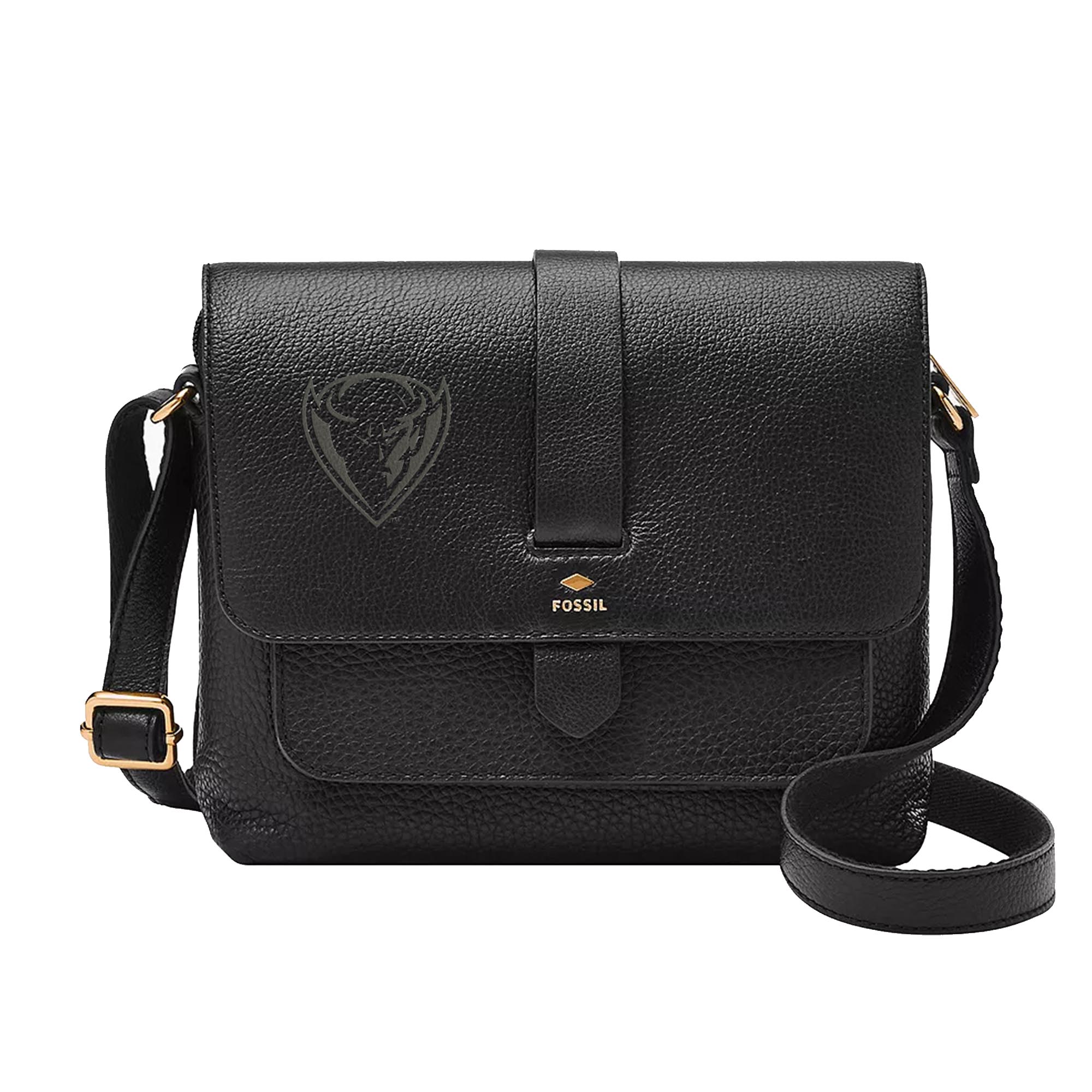 Fossil  Black DePaul Blue Demons Kinley Leather Small Crossbody Bag