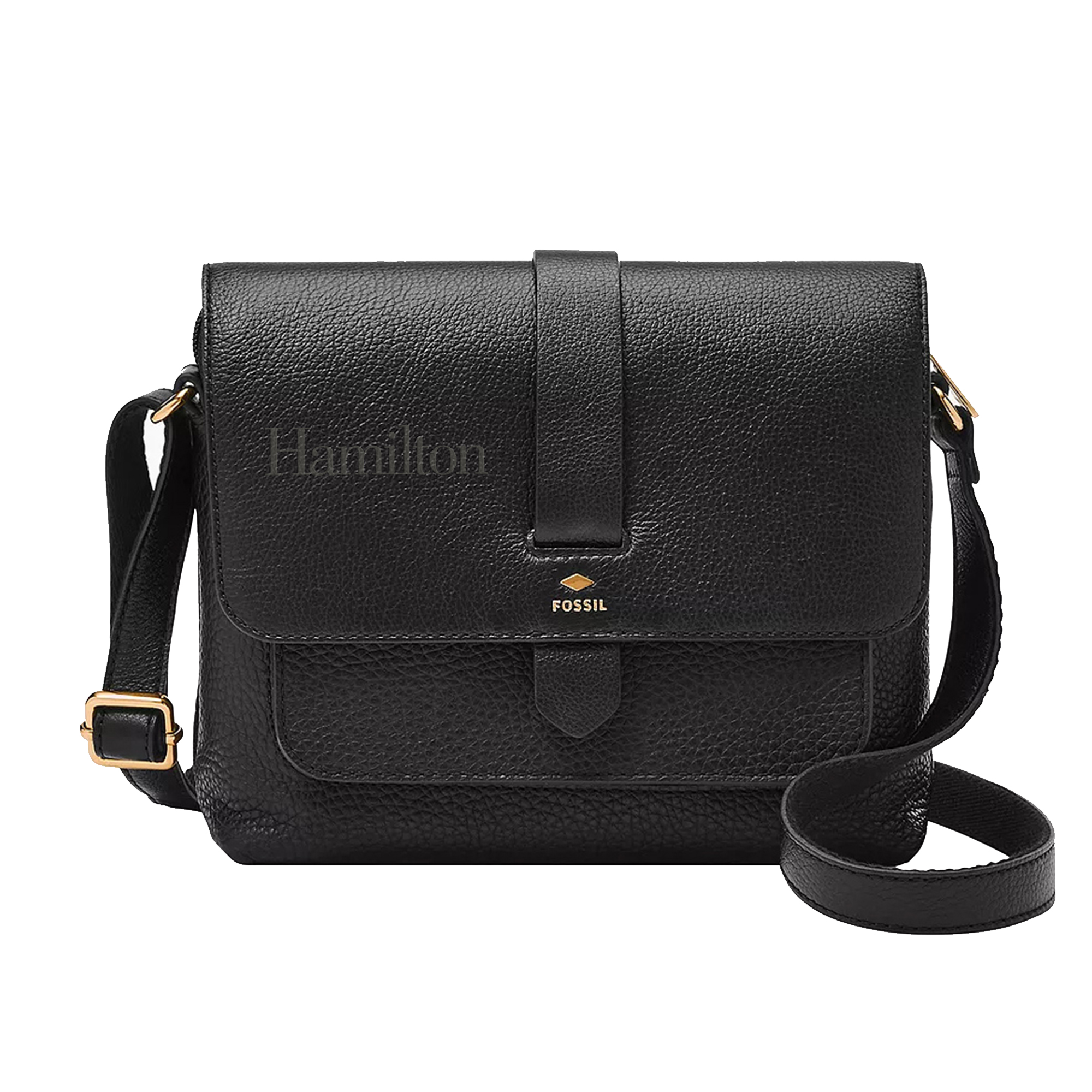 Fossil Black Hamilton Continentals Kinley Leather Small Crossbody Bag
