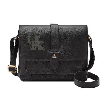 Fossil  Black Kentucky Wildcats Kinley Leather Small Crossbody Bag