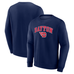 Men's  Navy Dayton Flyers Campus Fleece Pullover Sweatshirt