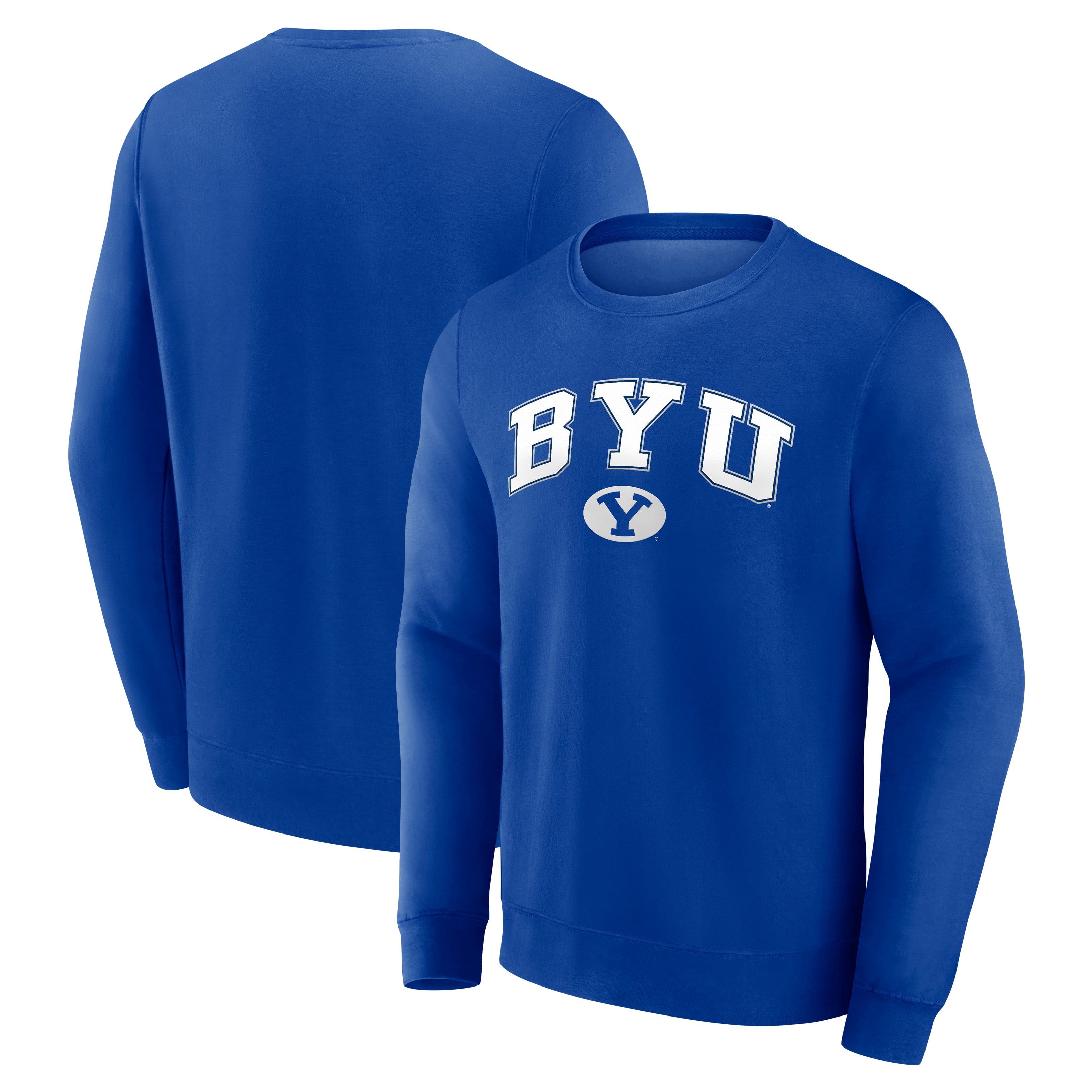 Men's  Royal BYU Cougars Campus Fleece Pullover Sweatshirt