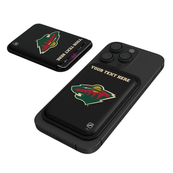 Keyscaper  Black Minnesota Wild Personalized Magnetic Credit Card Wallet