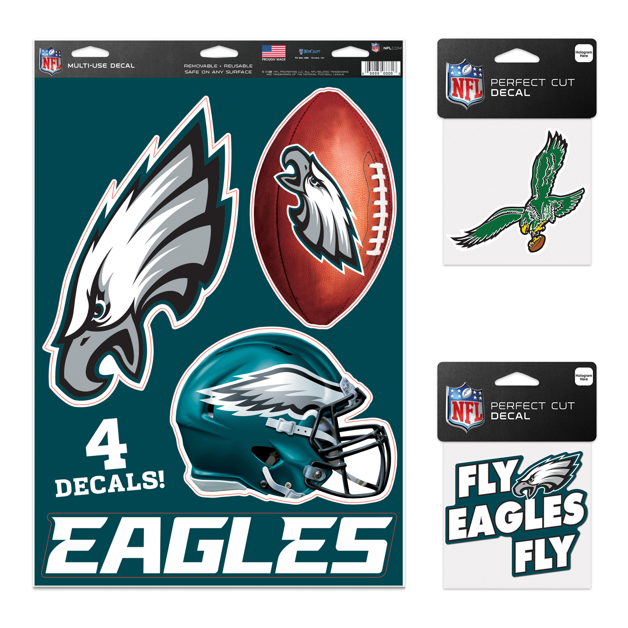 WinCraft Philadelphia Eagles Decal Variety Pack