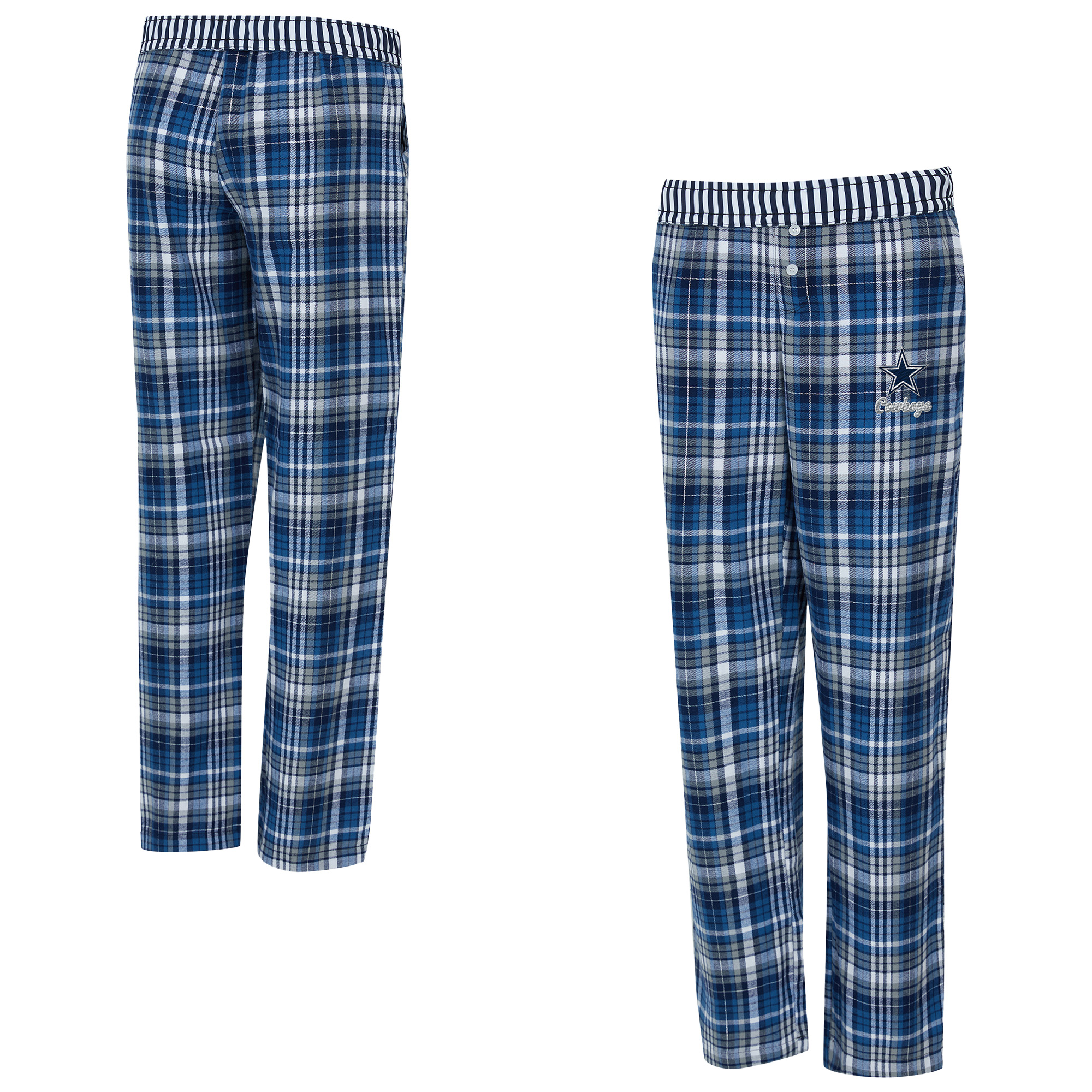Women's Concepts Sport Navy Dallas Cowboys Laney Plaid Tri-Blend Pants