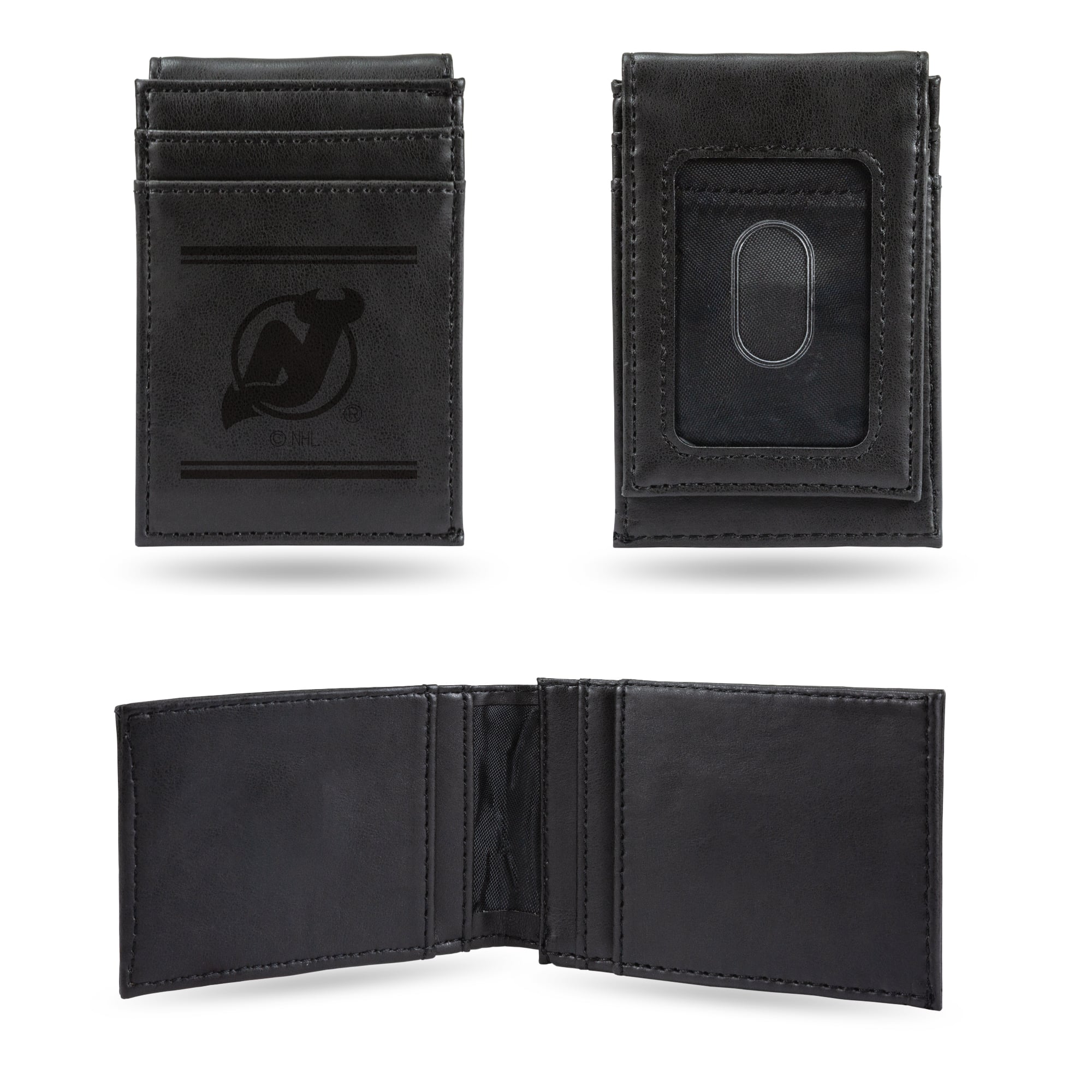 Black New Jersey Devils Front Pocket Wallet