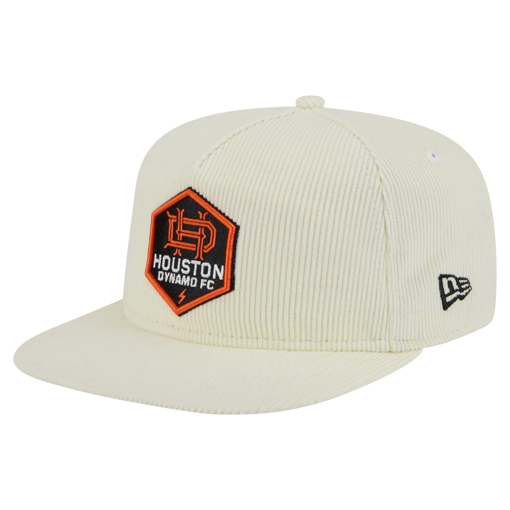 Men's New Era Cream Houston Dynamo FC 2025 Kickoff Snapback Golfer Hat