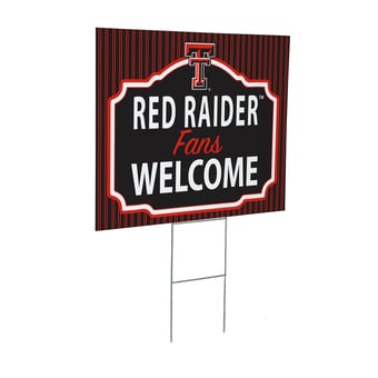 Texas Tech Red Raiders 18" x 24" Fans Welcome Outdoor Yard Sign