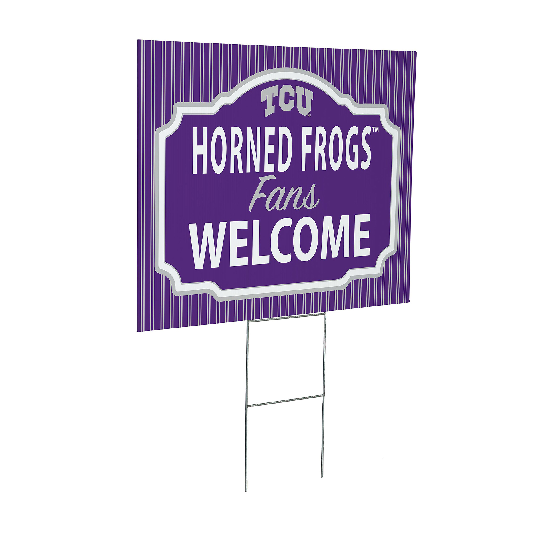 TCU Horned Frogs 18" x 24" Fans Welcome Outdoor Yard Sign