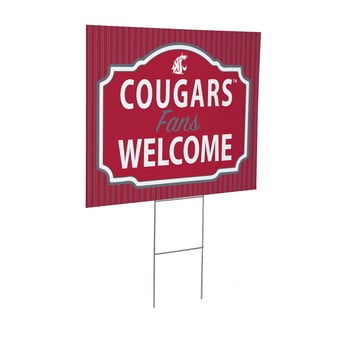 Washington State Cougars 18" x 24" Fans Welcome Outdoor Yard Sign