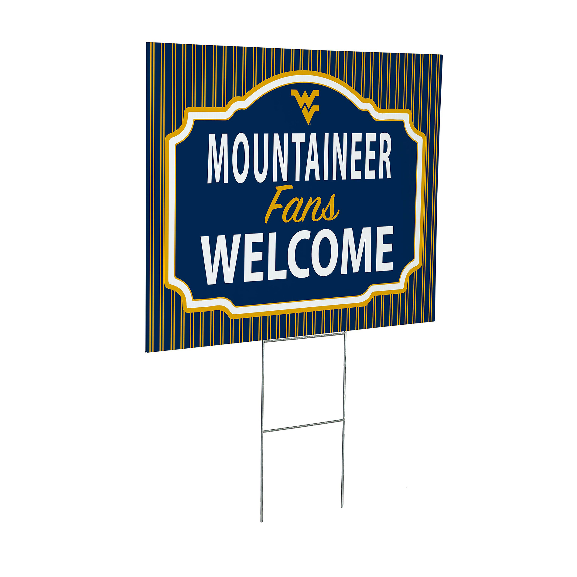 West Virginia Mountaineers 18" x 24" Fans Welcome Outdoor Yard Sign