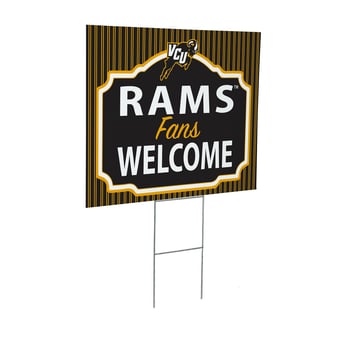 VCU Rams 18" x 24" Fans Welcome Outdoor Yard Sign