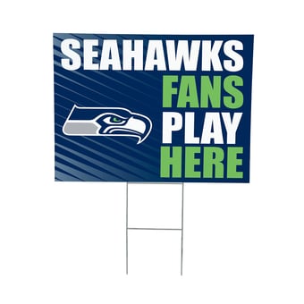 Seattle Seahawks 18" x 24" Fans Welcome Outdoor Yard Sign