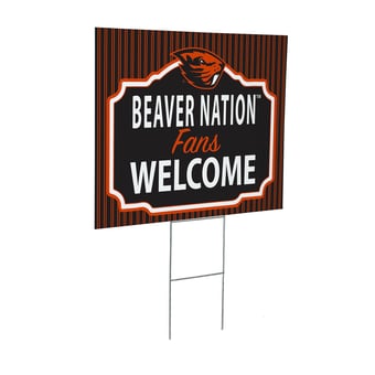 Oregon State Beavers 18" x 24" Fans Welcome Outdoor Yard Sign