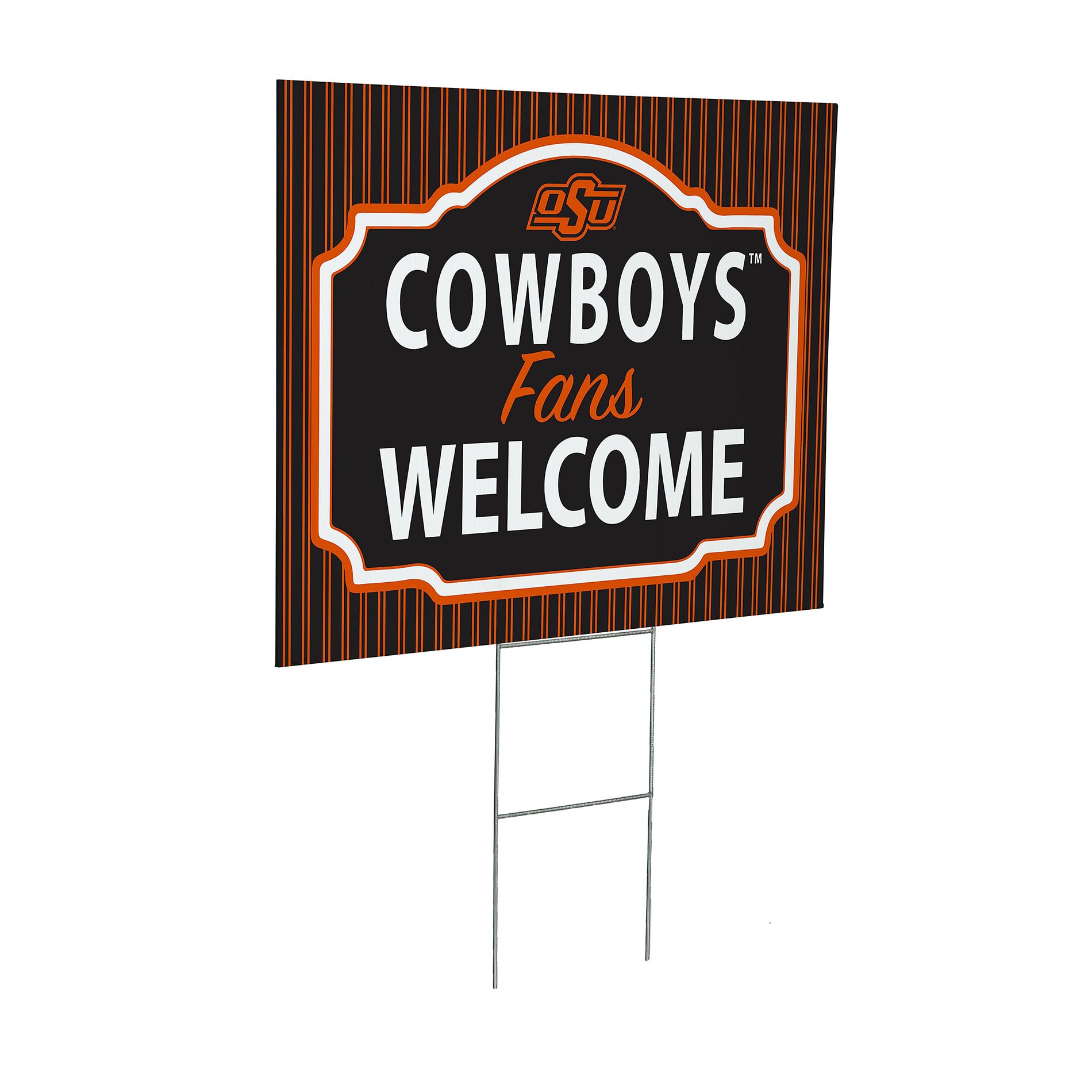 Oklahoma State Cowboys 18" x 24" Fans Welcome Outdoor Yard Sign