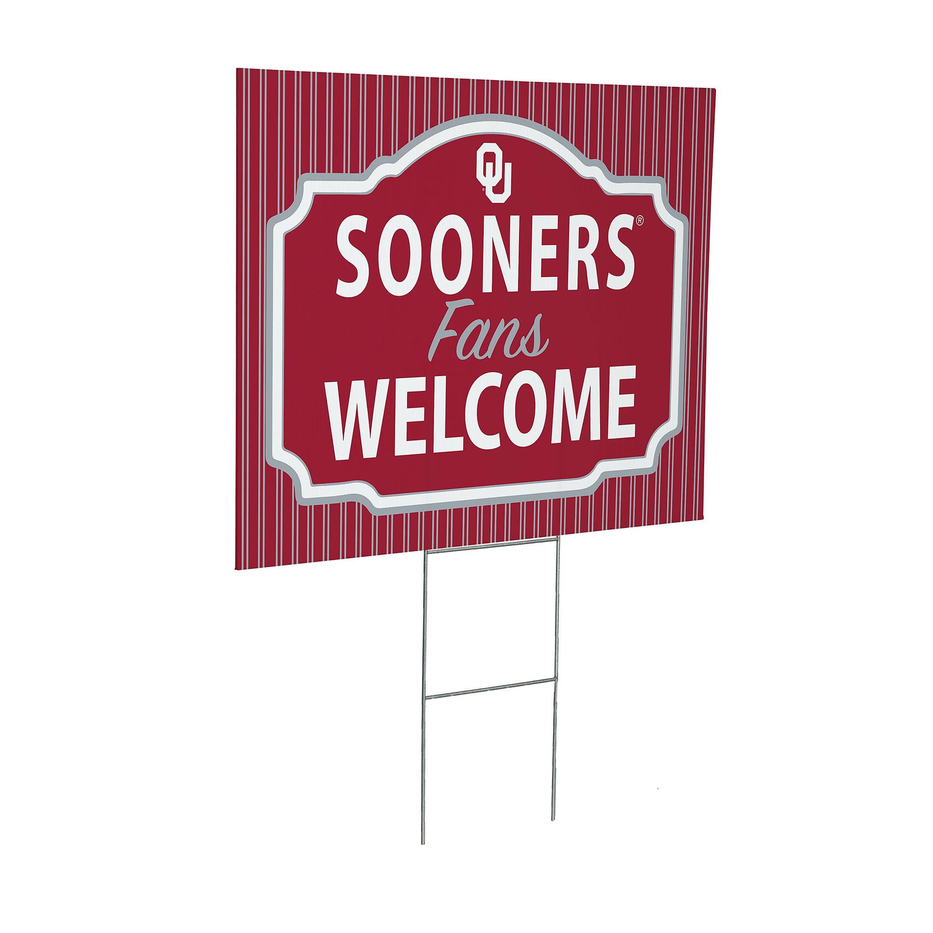 Oklahoma Sooners 18" x 24" Fans Welcome Outdoor Yard Sign