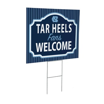 North Carolina Tar Heels 18" x 24" Fans Welcome Outdoor Yard Sign