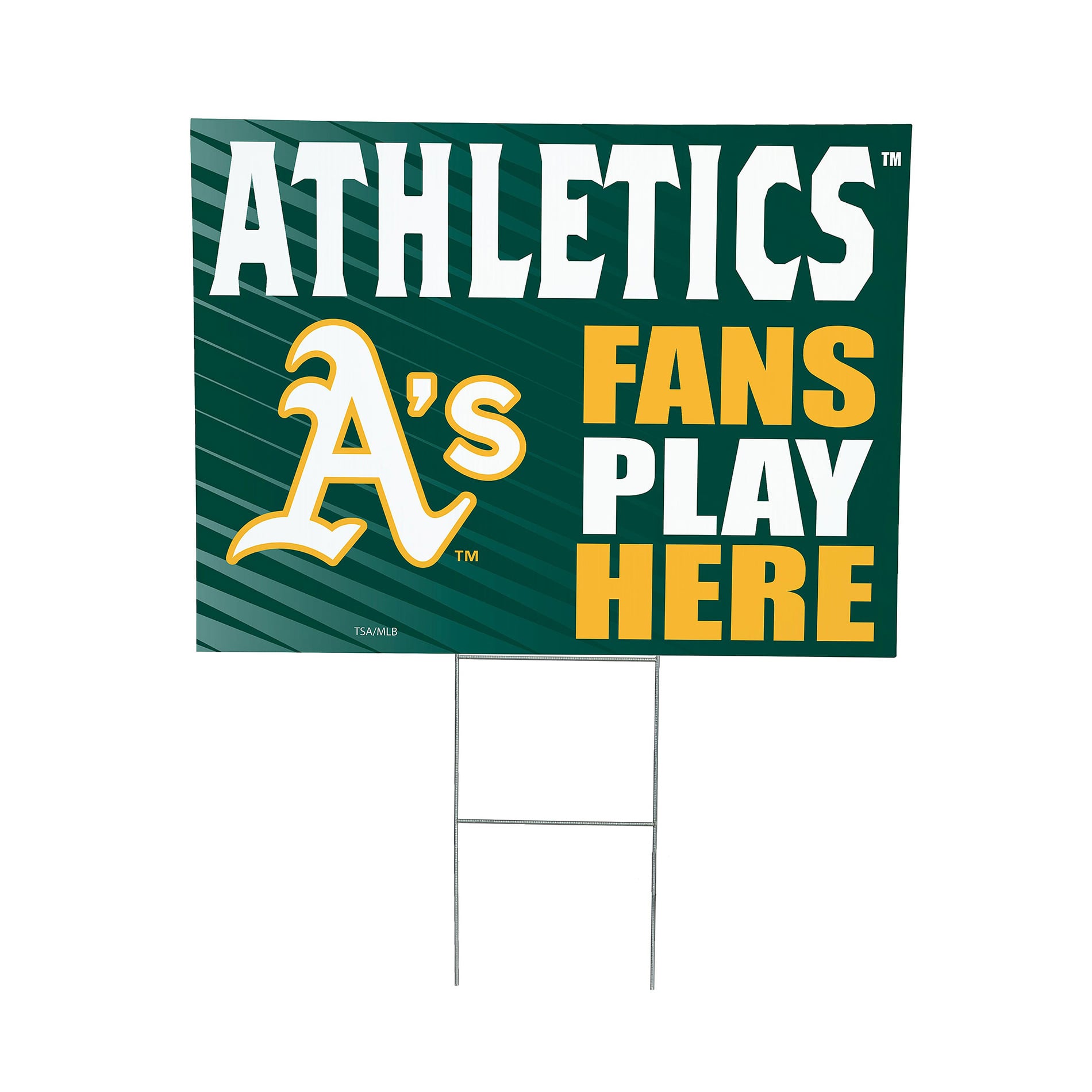 Athletics 18" x 24" Fans Welcome Outdoor Yard Sign