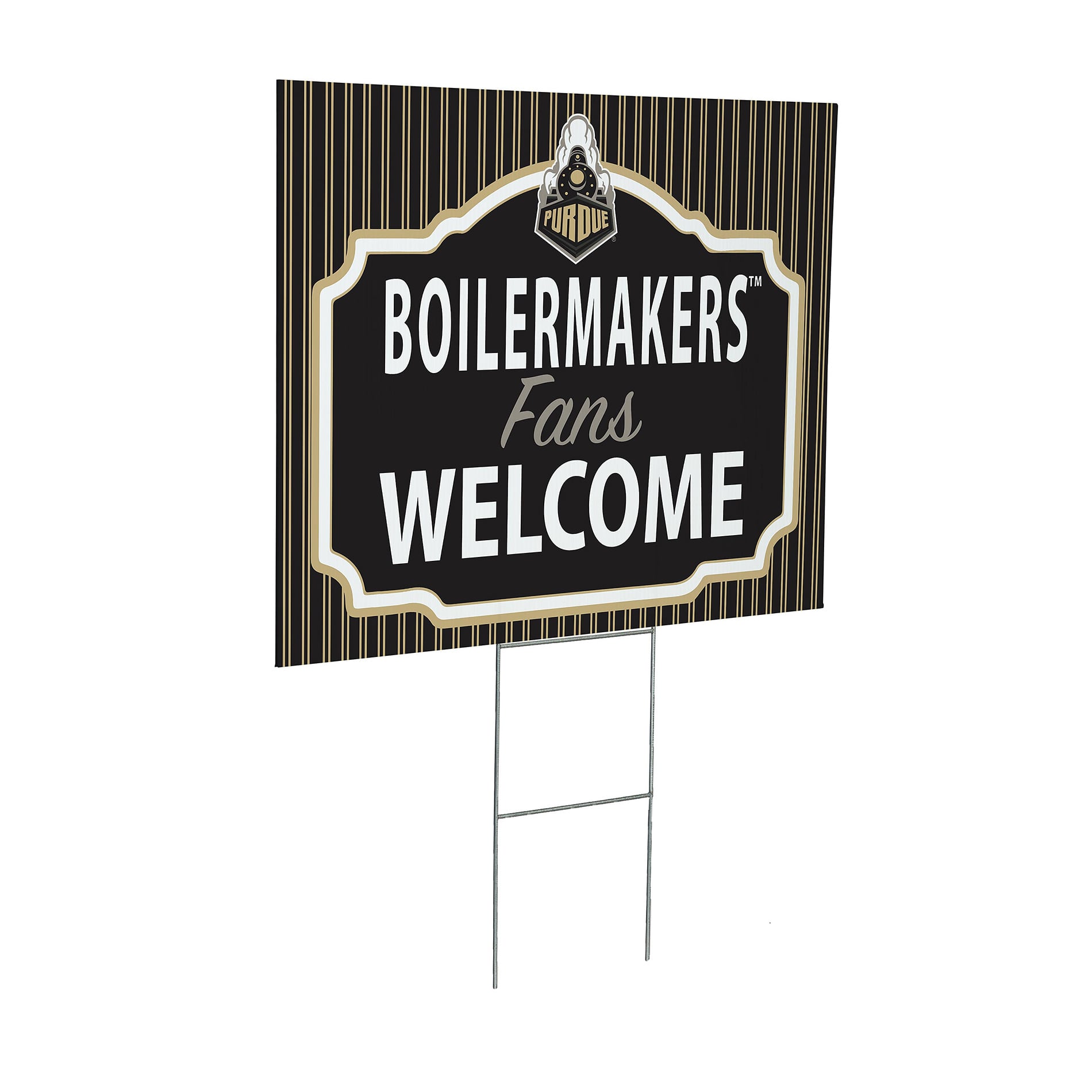 Purdue Boilermakers 18" x 24" Fans Welcome Outdoor Yard Sign