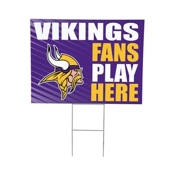 Minnesota Vikings 18" x 24" Fans Welcome Outdoor Yard Sign