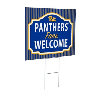 Pitt Panthers 18" x 24" Fans Welcome Outdoor Yard Sign