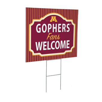 Minnesota Golden Gophers 18" x 24" Fans Welcome Outdoor Yard Sign