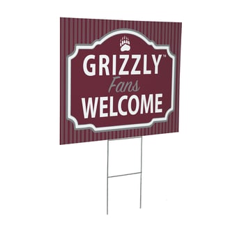 Montana Grizzlies 18" x 24" Fans Welcome Outdoor Yard Sign