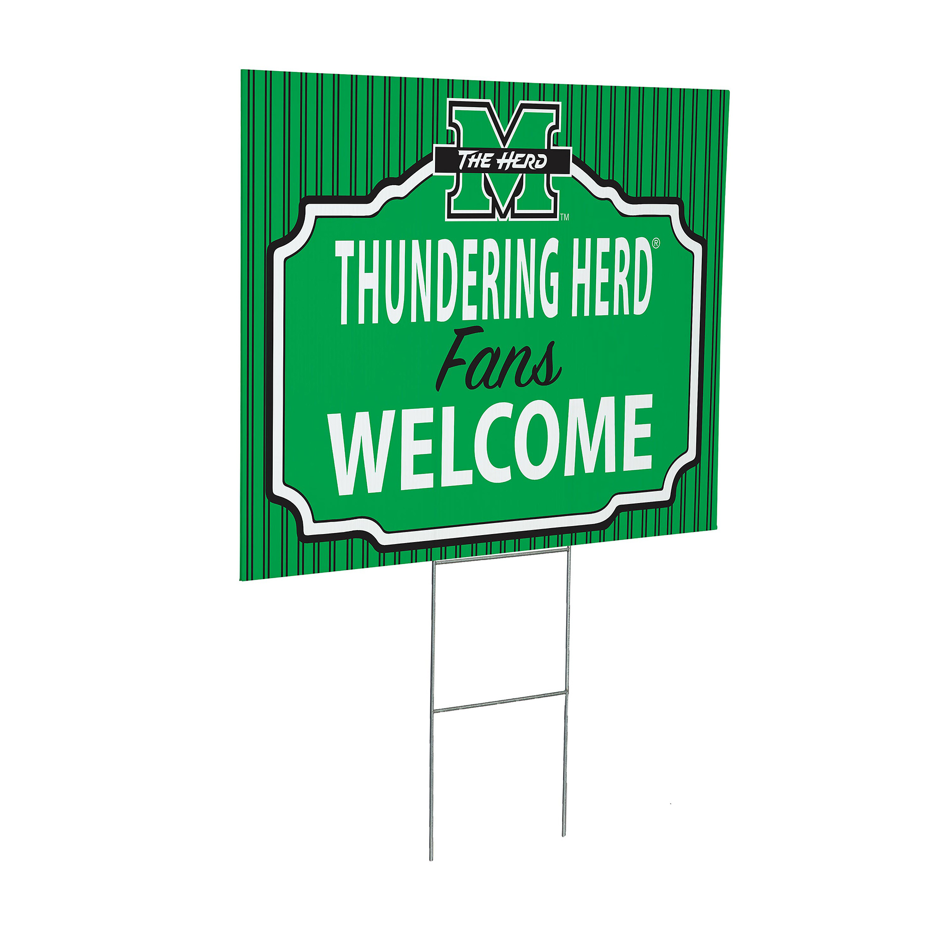 Marshall Thundering Herd 18" x 24" Fans Welcome Outdoor Yard Sign